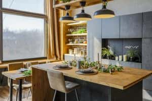 dark loft style interior big cozy
