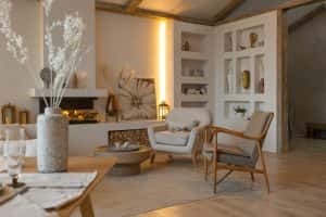 cozy warm home interior chic country