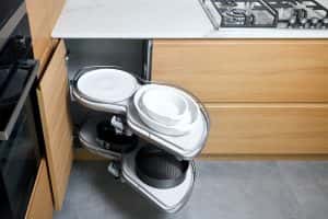kitchen access mechanism magic corner blind