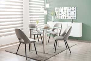 Tastefully Appointed Modern Dining Room Glass