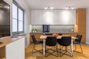 dining table chairs modern bright open