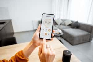Controlling home heating temperature smart close