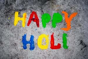 Happy Holi Top View