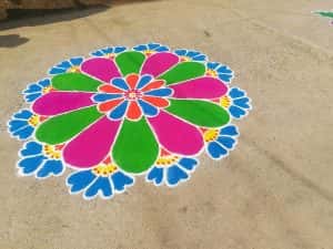Colourful rangoli