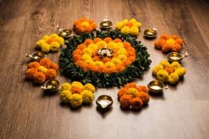 Flower rangoli designs