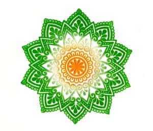 Decorative ornamental rangoli design