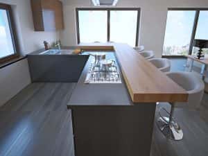 Avantgarde kitchen island bar lightwood