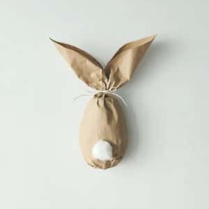 Easter bunny paper gift egg wrapping