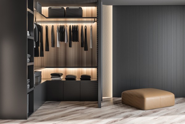 Open concept wardrobe