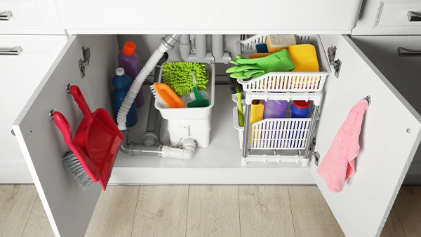 Cabinet door storage