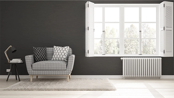 Charcoal and cream interior