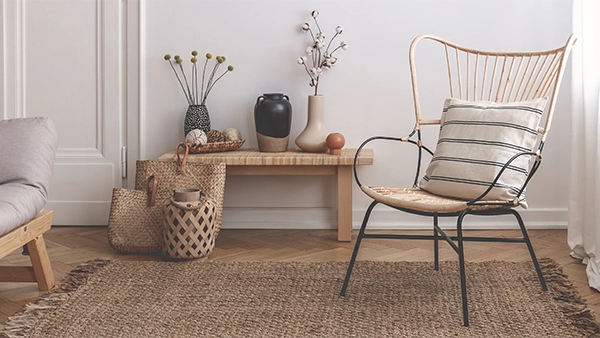 Grey and beige interior
