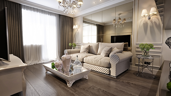 Modern classic new traditional living room
