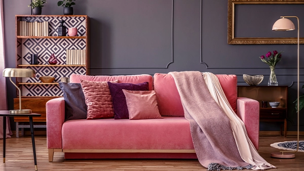 Pink and grey interior