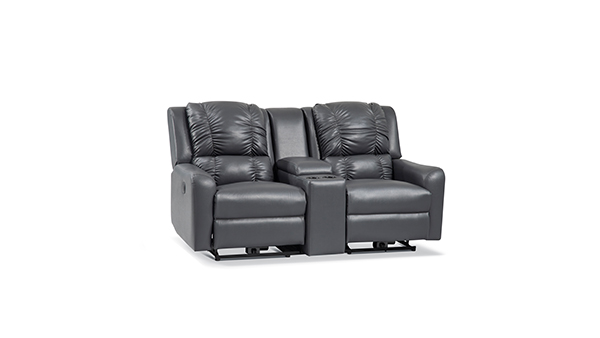 Power leather recliner chair white background