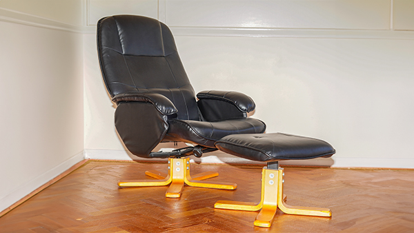 Soft comfortable supportive black faux leather