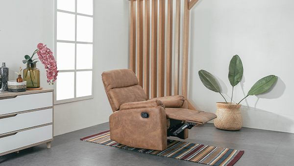 Comfortable modern recliner sofa on minimalist