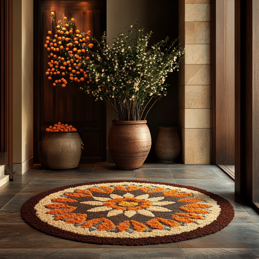 Flower rangoli for Shivratri decoration at home Maha Shivaratri 2025