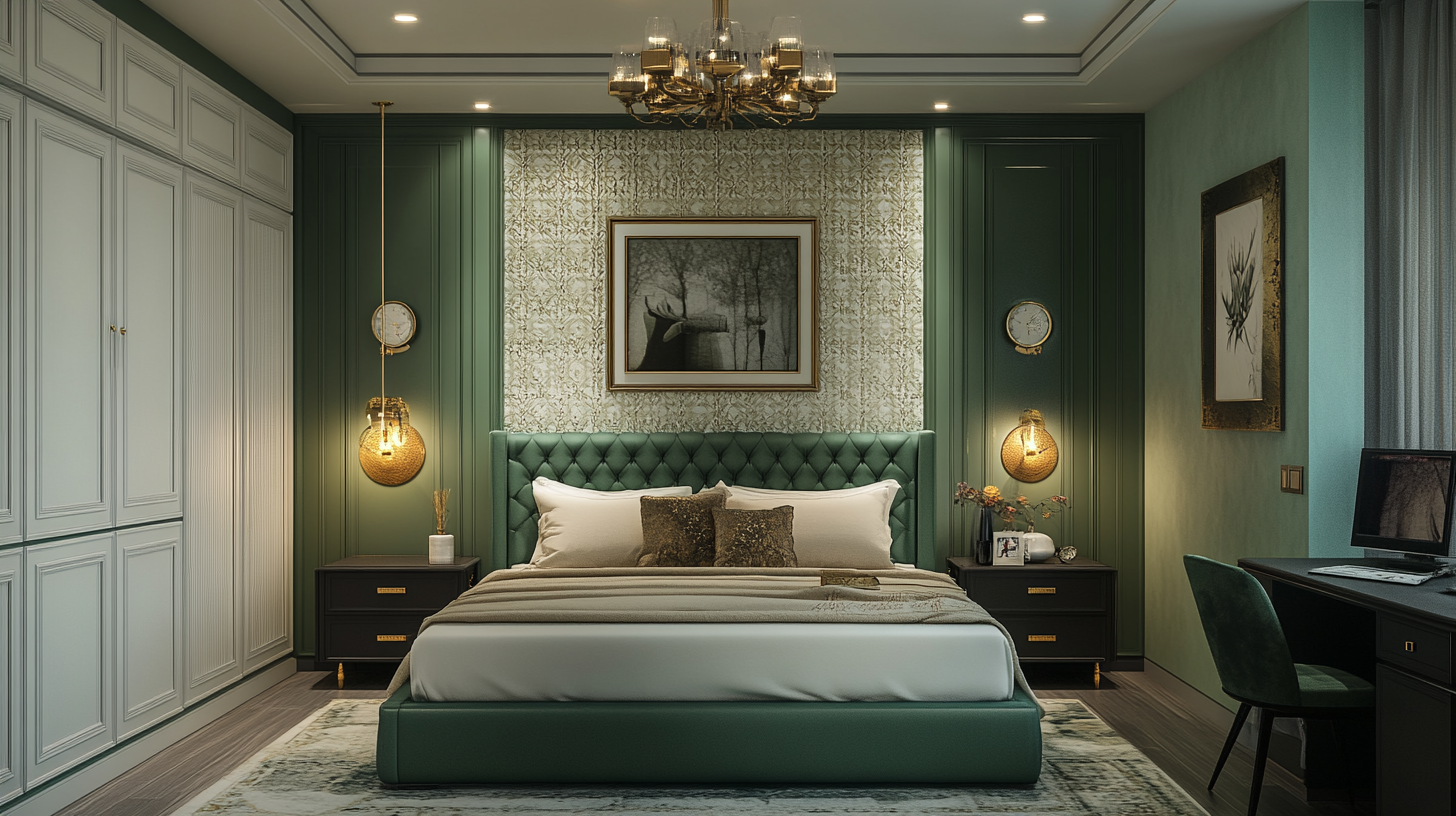 Elegant 3 BHK home interior design cost in Pune bedroom 