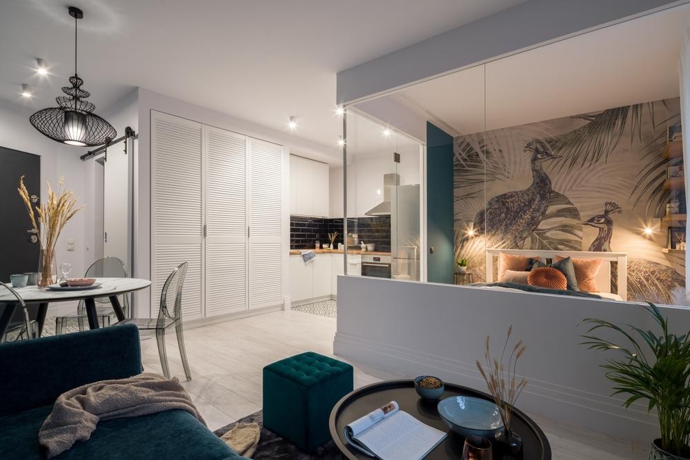 Stylish small 1 BHK flat interior design with modern ideas
