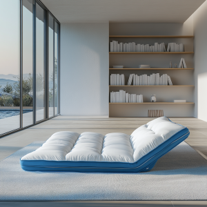 Minimalist compact pull out bed with sliding design for living room