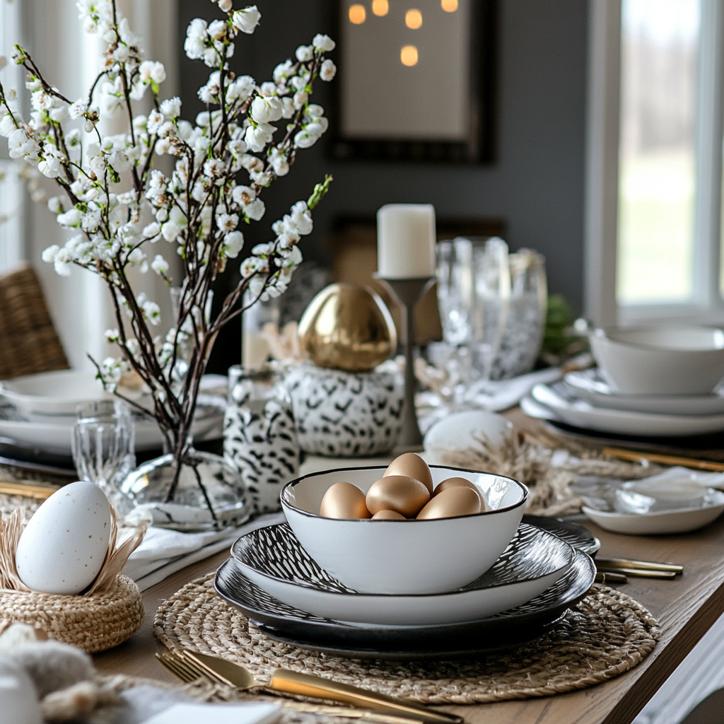 Elegant Easter table decorations with farmhouse Easter decor and home ideas 