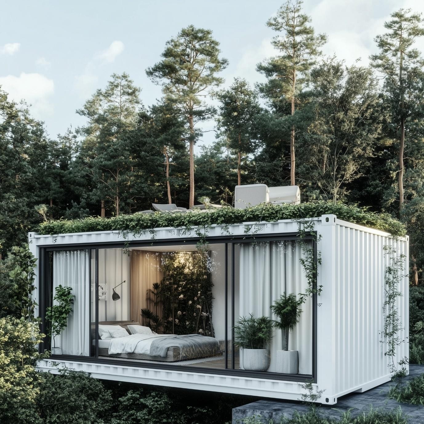 Low cost small house with simple modern interior design ideas