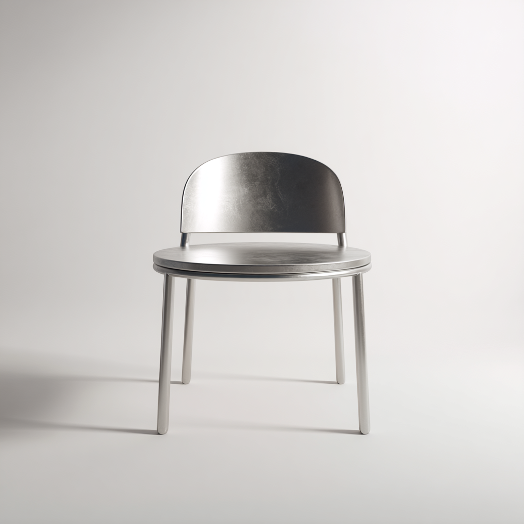 Minimalist metal chair in modular furniture design for office spaces 