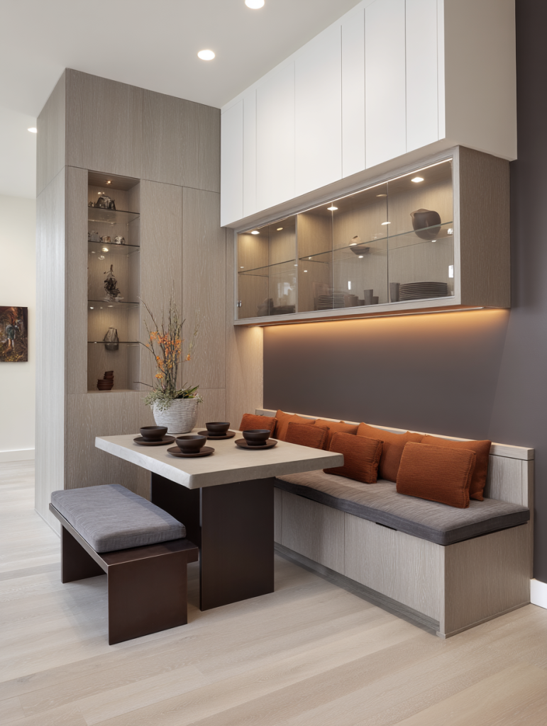 Compact modular furniture design for stylish dining in small spaces 