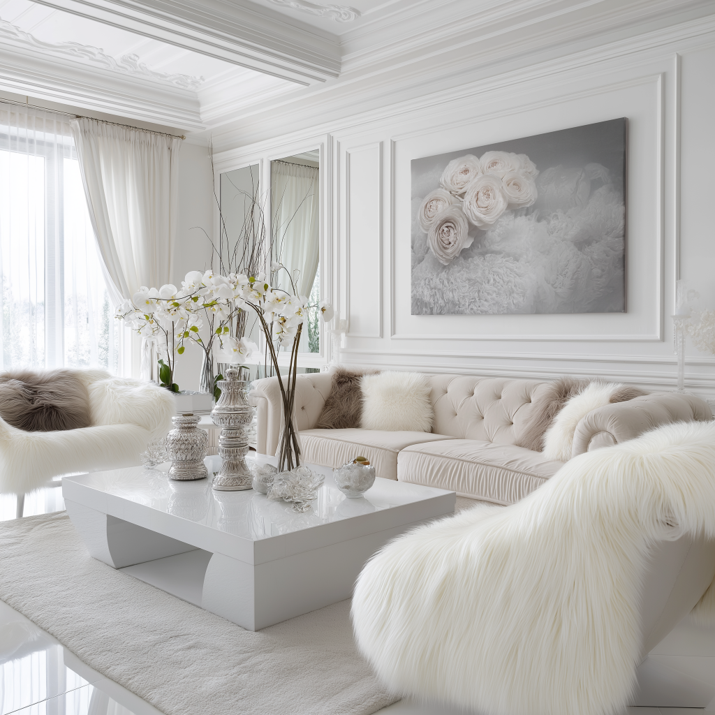 Ivory monochromatic design ideas with texture contrast 