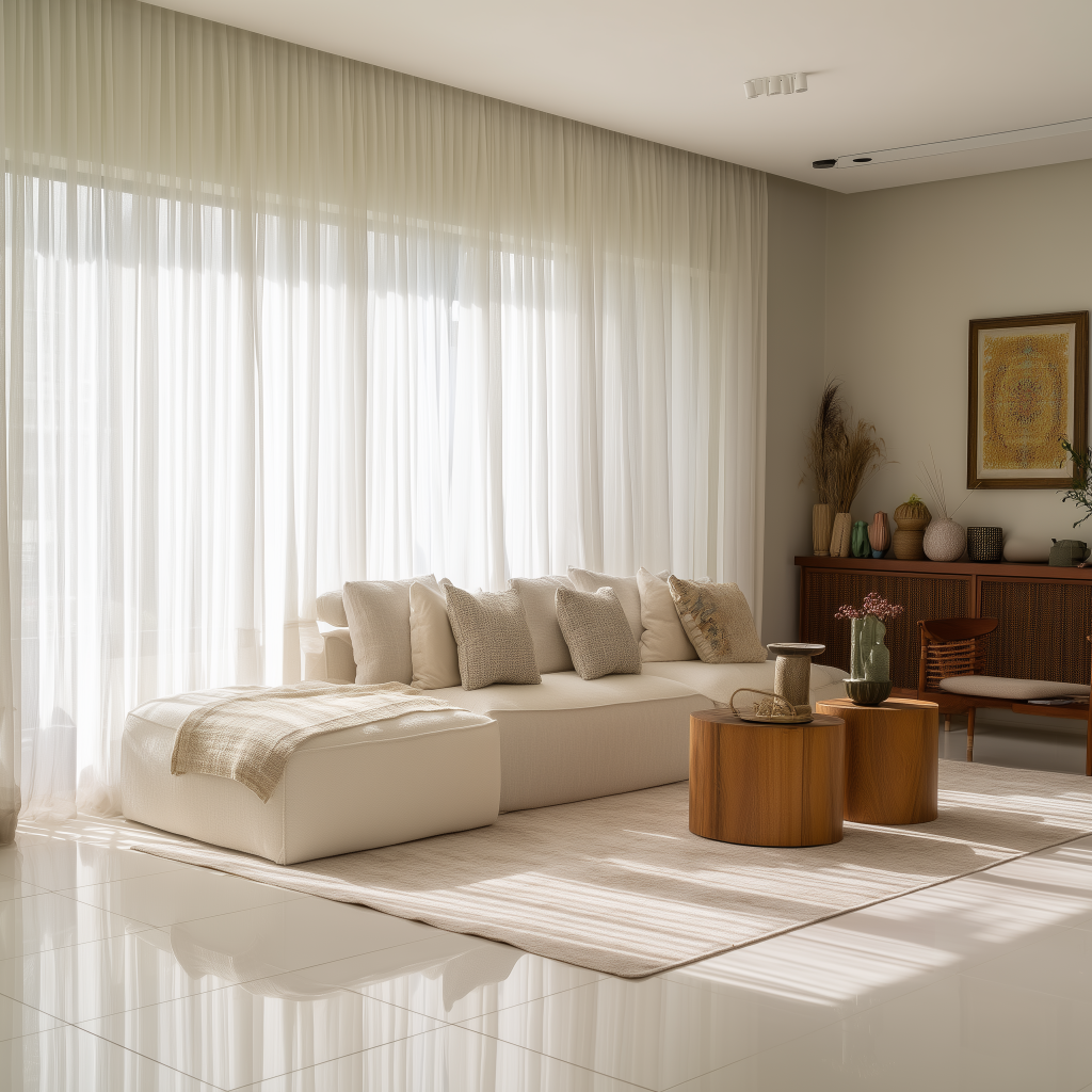 Monochromatic bedroom design in Indian context with ivory palette 