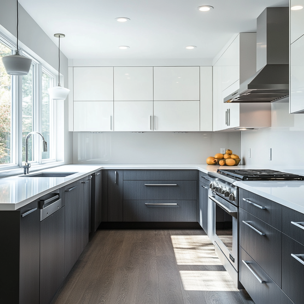 Kitchen cabinet design for small kitchen with modern finish