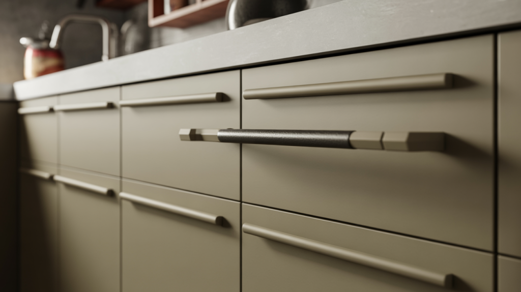 Sleek kitchen trolley designs with matte finish cabinets and ergonomic handles for modern modular spaces