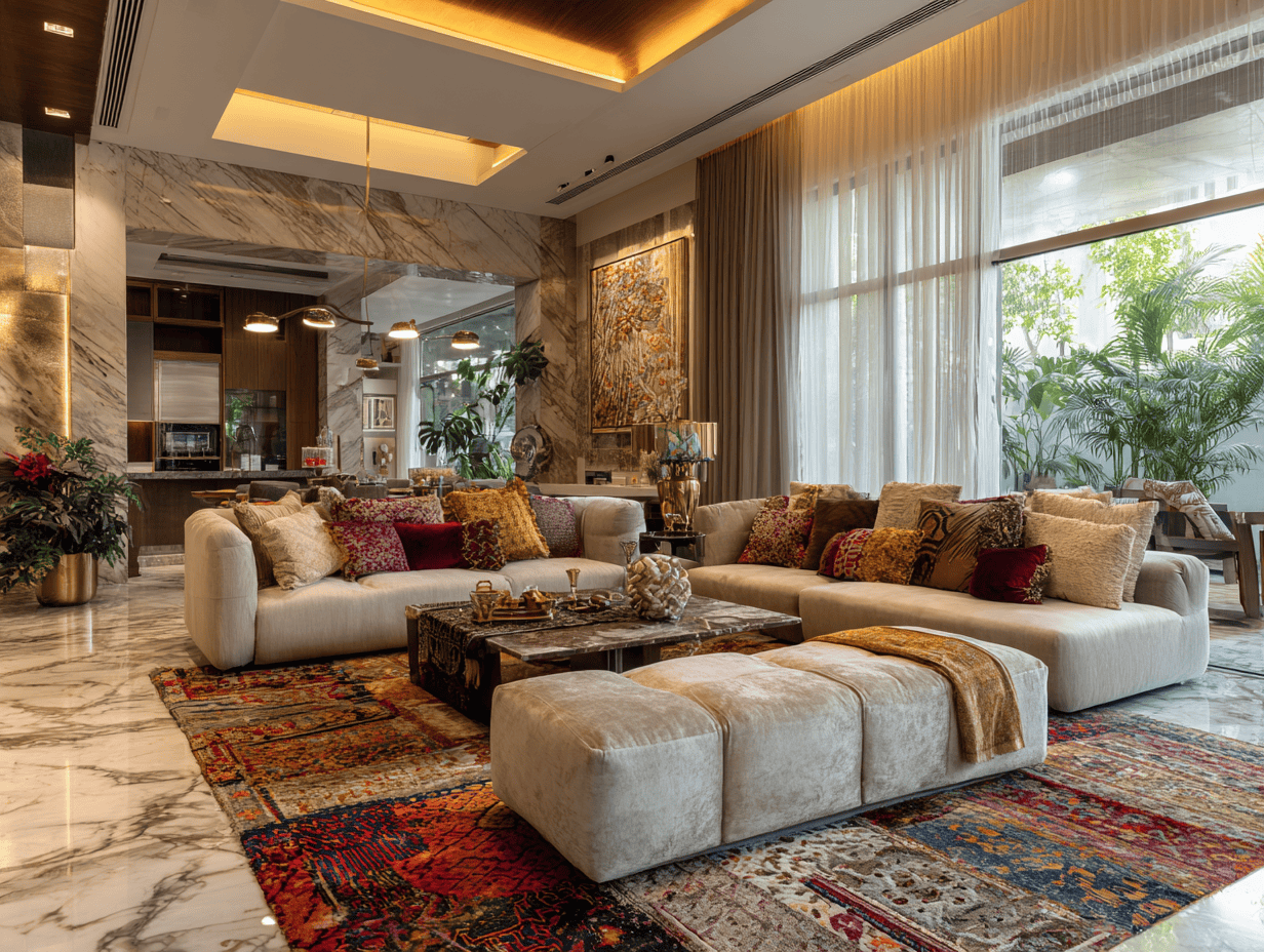 Elegant interior design ideas for living room with modern luxury