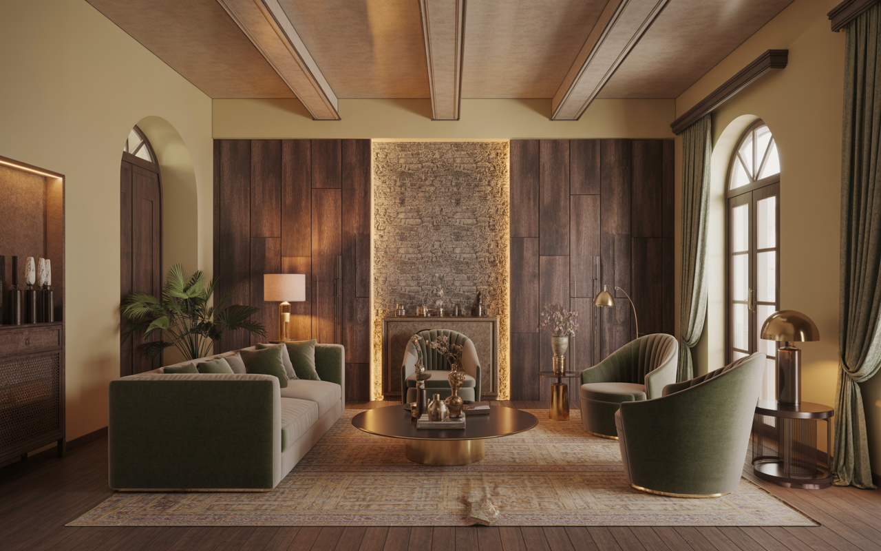 Stylish interior design trends in Hyderabad living room with modern luxury touch