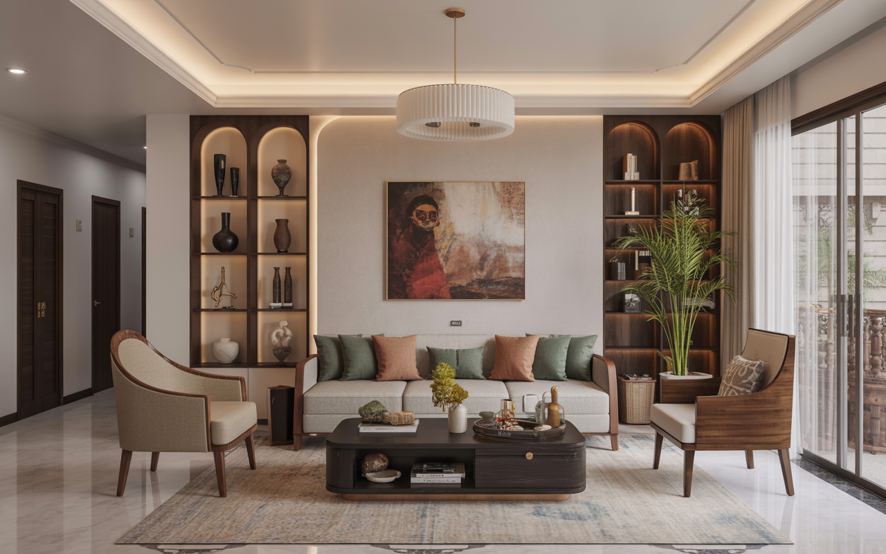 Hyderabad interior design trends with modern elegant living room décor