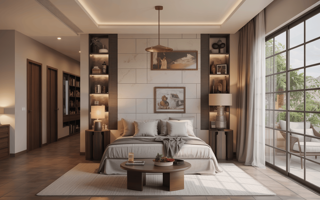 Stylish interior designers in Coimbatore showcase luxury modern bedroom design