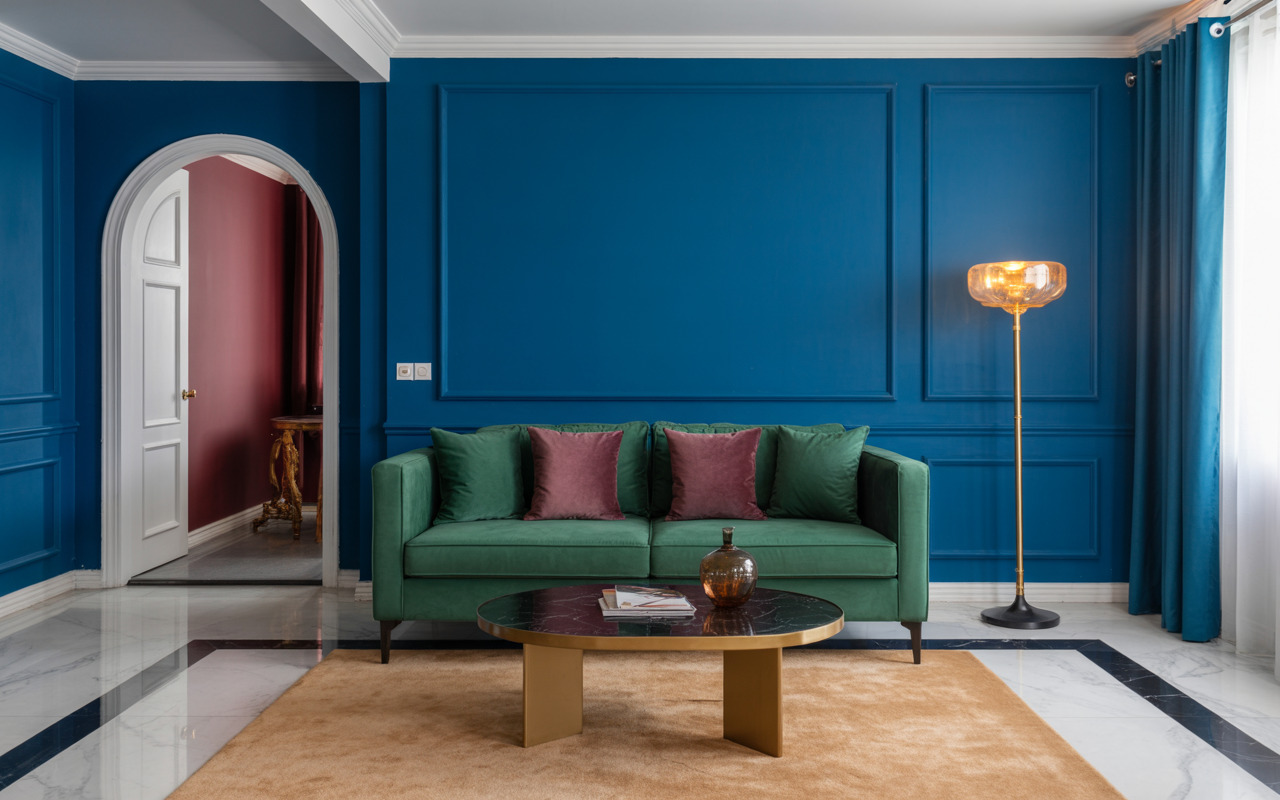 Vibrant Thane interior design colour trends for 2025 in a stylish modern living room