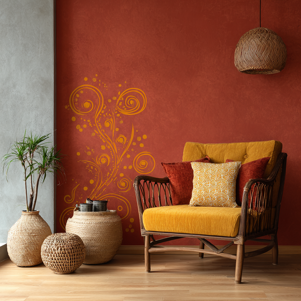 Cozy budget-friendly Dussehra decoration ideas for home with rustic accents