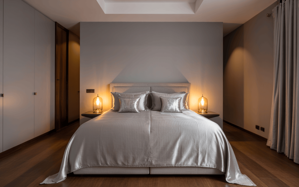 Elegant navratri day wise colours with serene grey-themed festive bedroom décor