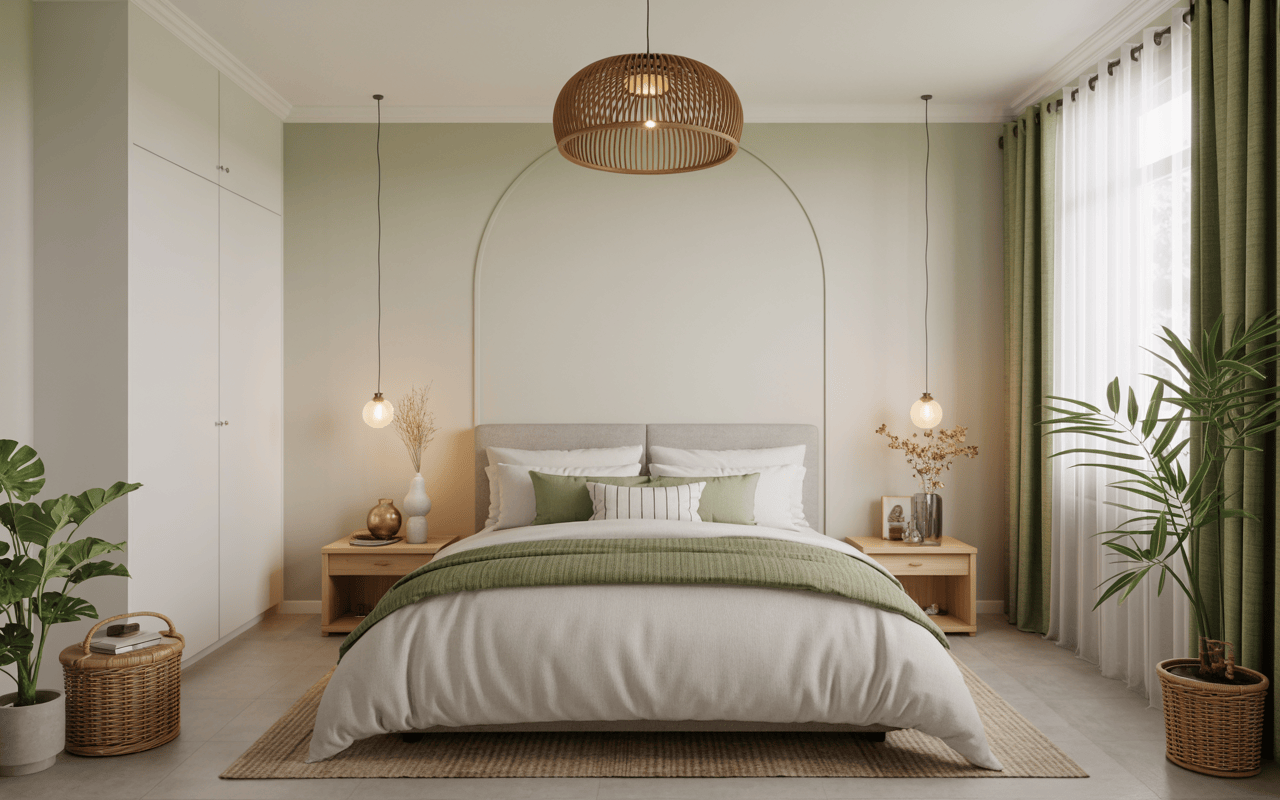 Bedroom Colour Combination for Calm Indian Interiors