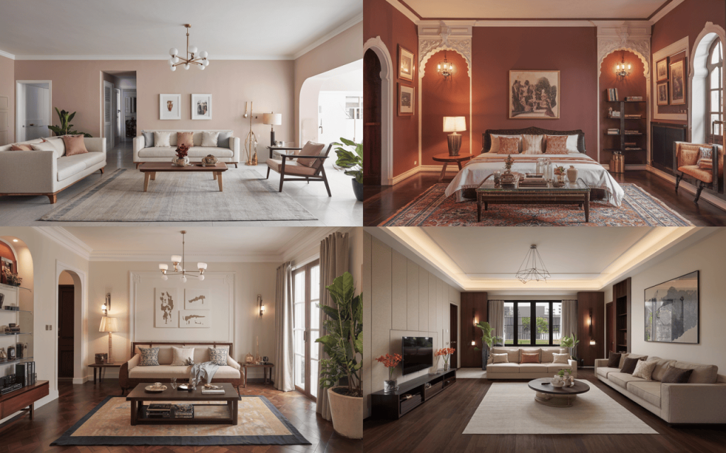 Elegant living room colour combinations in classic and modern interior styles
