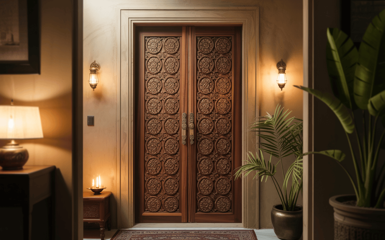 Wooden Safety Door Designs for Secure and Stylish Indian Homes