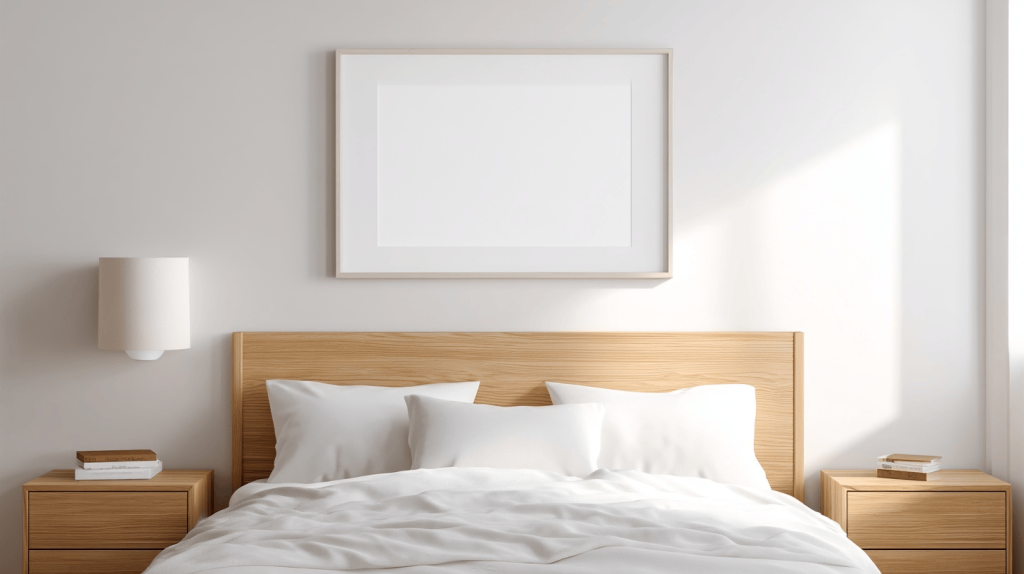 Minimalist best white color for bedroom walls creating a calm and airy ambiance