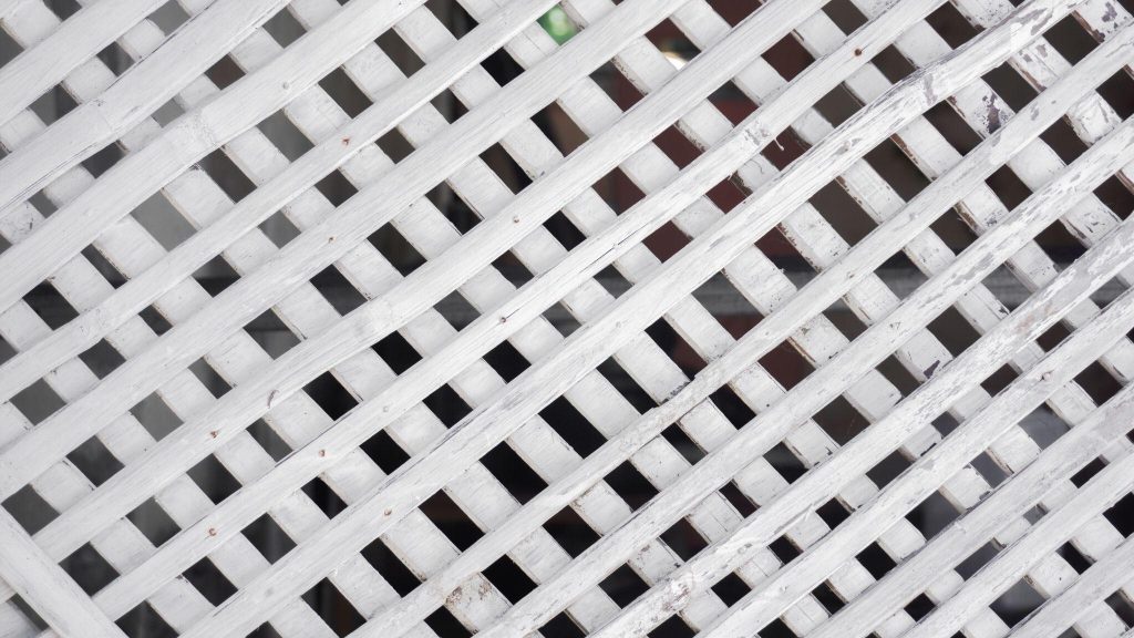 Textured simple modern grill design with diagonal white lattice pattern