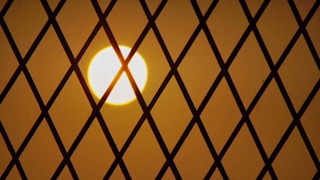 Modern window grill design ideas with sunlight shining through diamond patterns