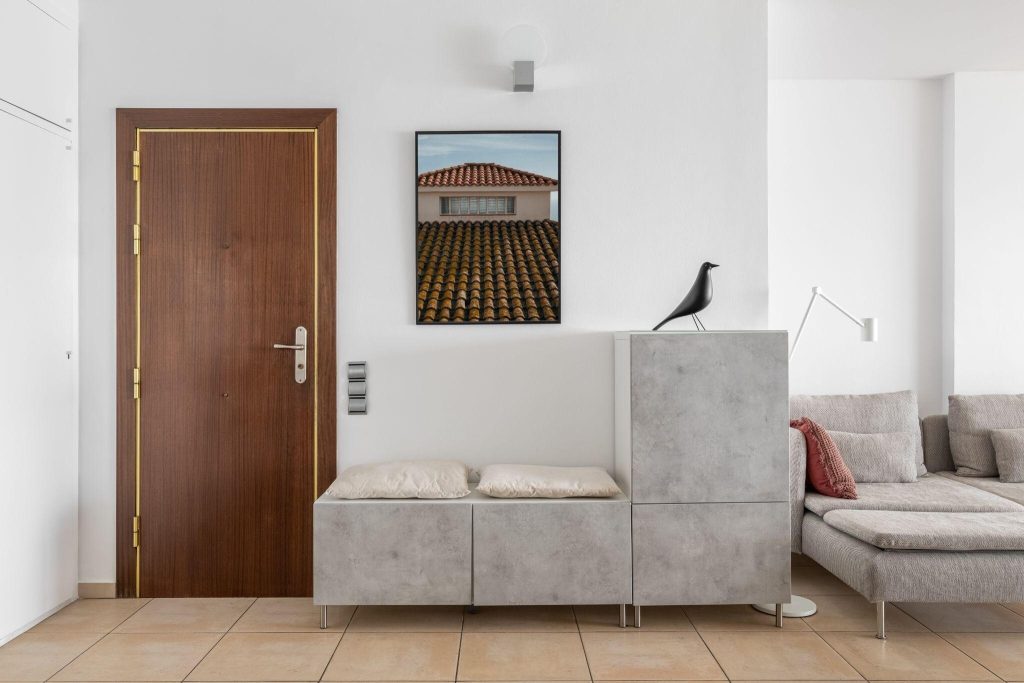 Contemporary modular shoe rack designs blending storage with modern living room decor