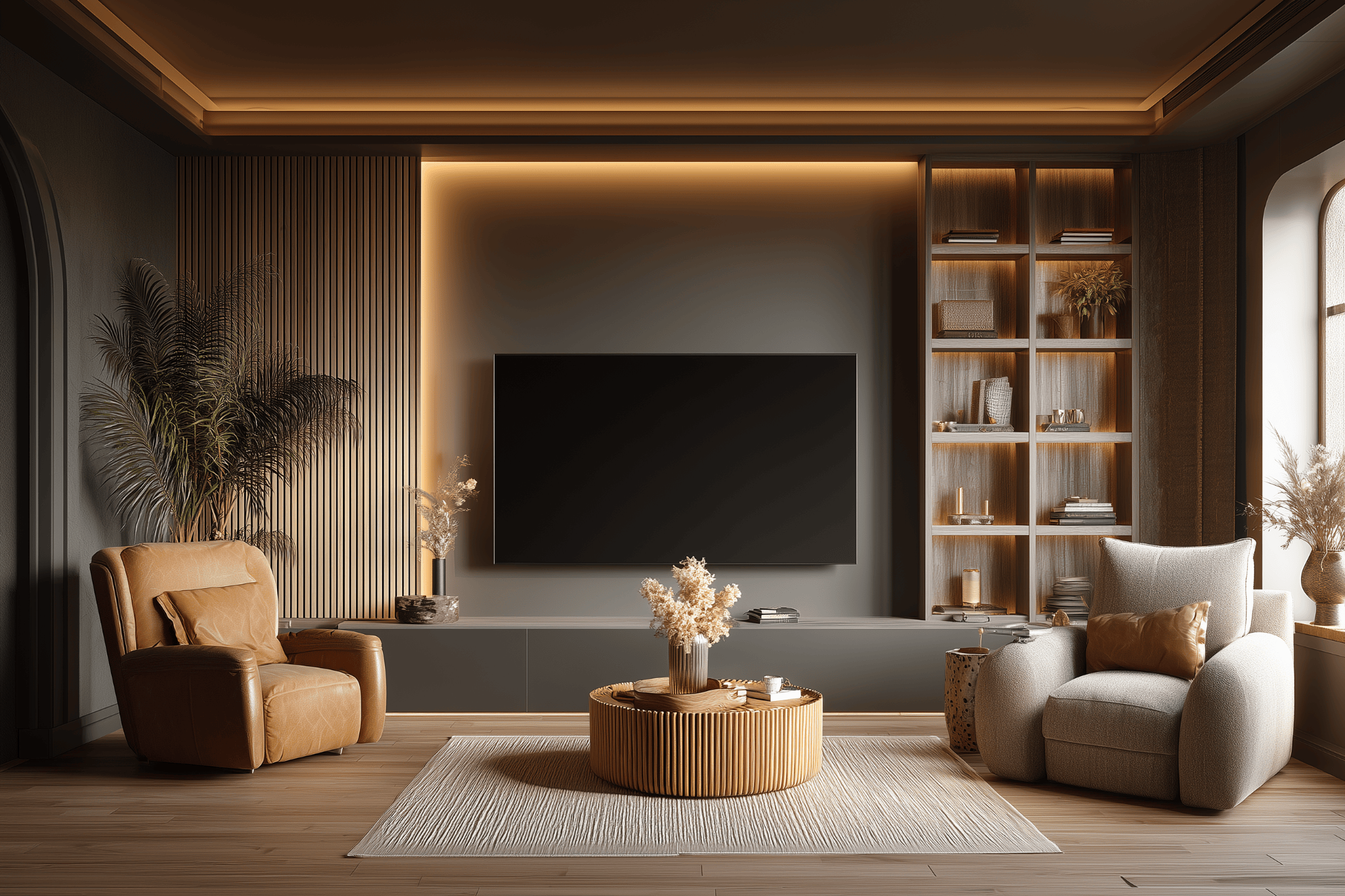 TV Wall Panel Designs to Upgrade Indian Living Room Decor