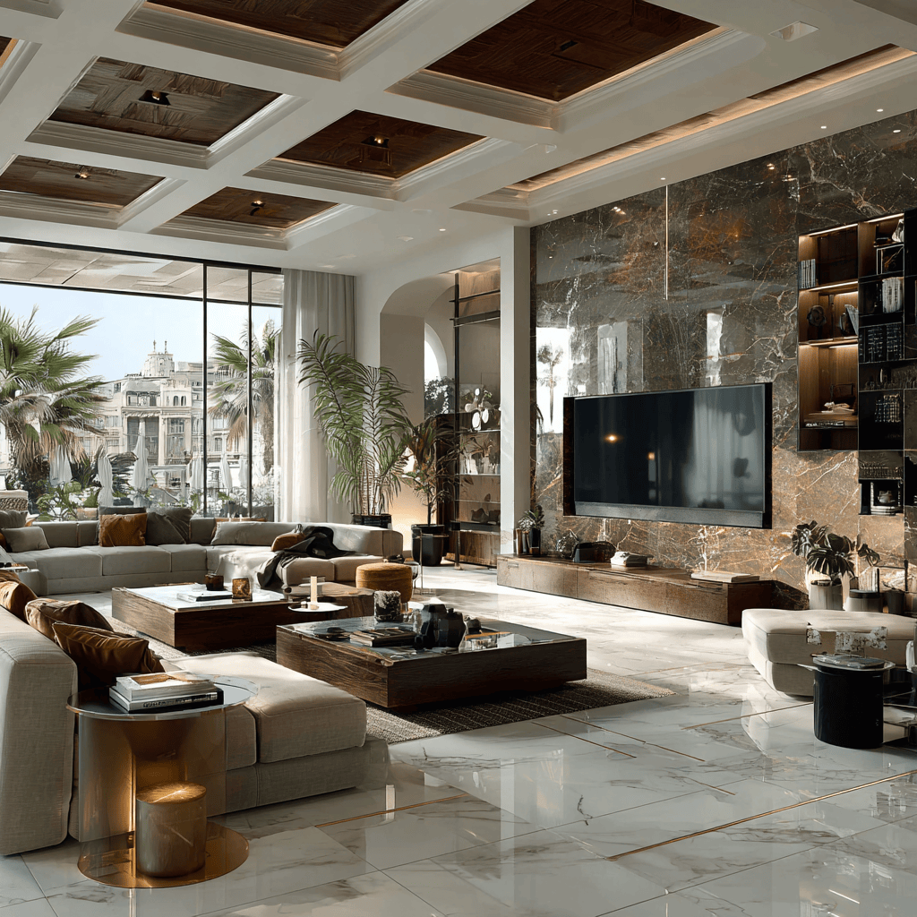 Stunning modern and simple house design living room with luxe décor and open layout