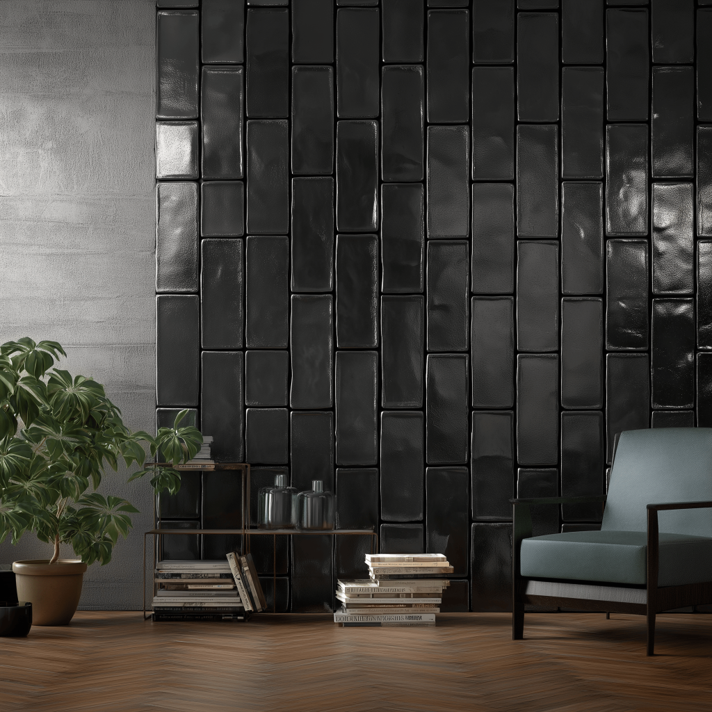 Stylish modern 3d wall tiles creating a bold and elegant statement in living room decor